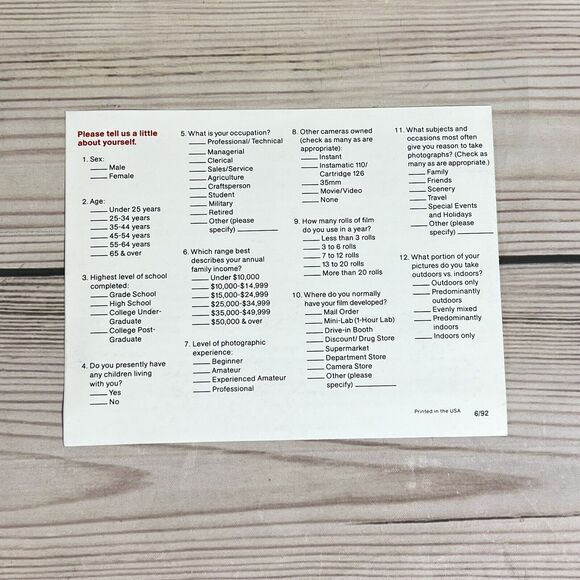 Nishika N8000 3-D 35mm Camera w/Twin Light 3000 Owner’ Manuals & Warranty Card - Picture 7 of 8